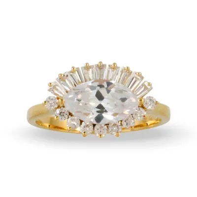 Little Bird Bridal 18K Yellow Gold Diamond Ring with CZ Center Little Bird Rings Little Bird Bridal 18K Yellow Gold Diamond Ring with CZ Center Little Bird Rings