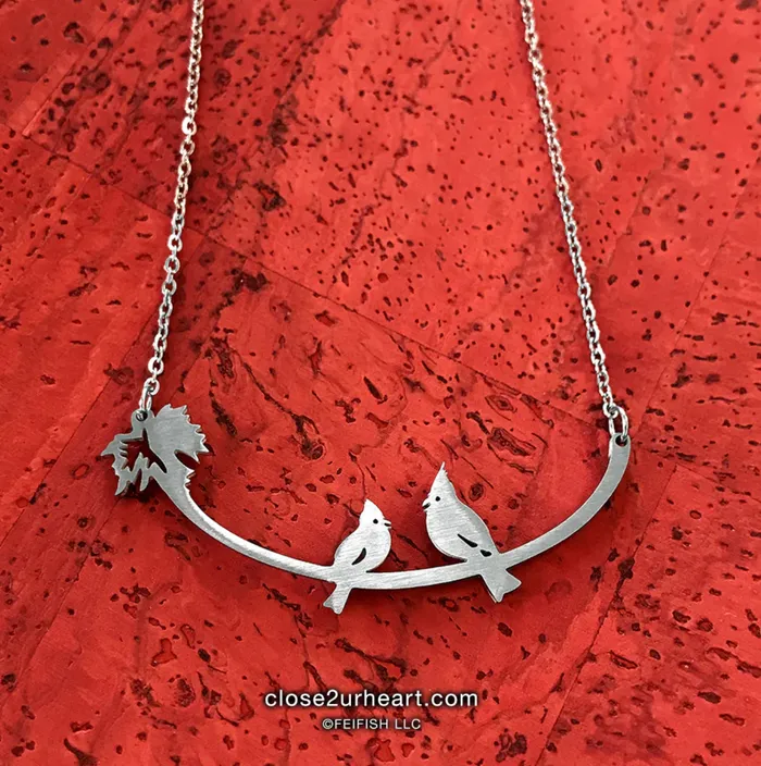 Necklaces Close to UR Heart Cardinals Necklace