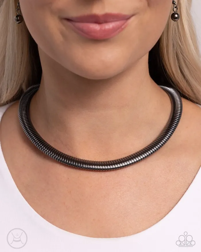 Necklaces Paparazzi Jewelry Paparazzi Necklace Choker Of The Century Black
