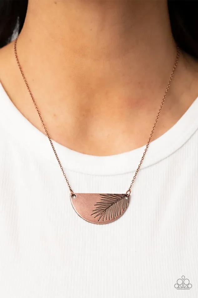 Necklaces Paparazzi Jewelry Paparazzi Necklace Cool PALM and Collected Copper