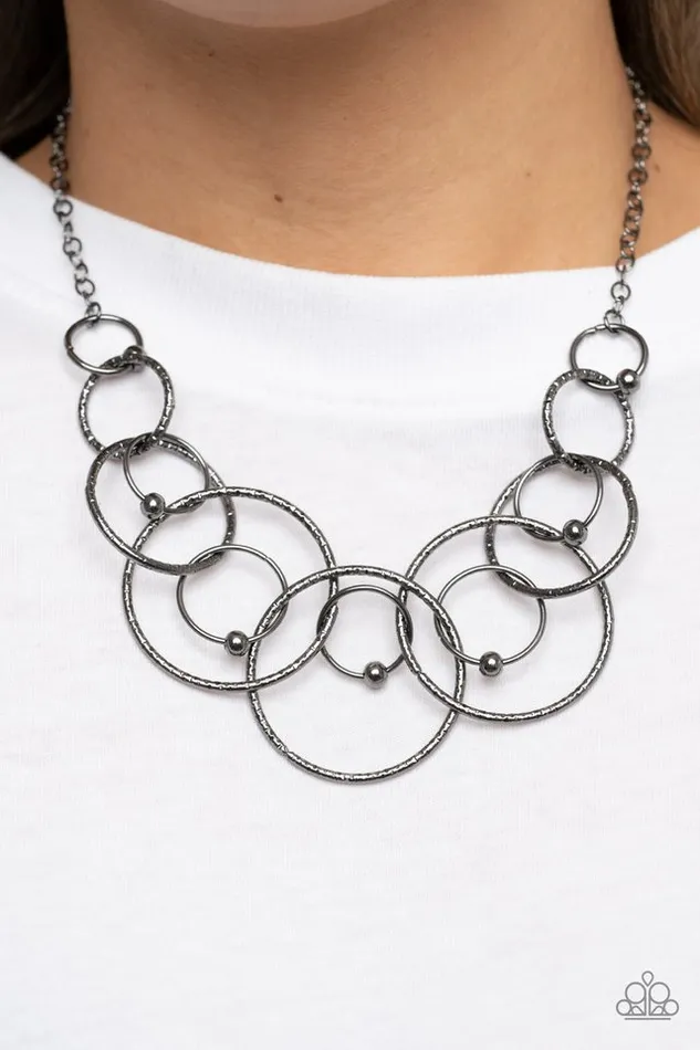 Necklaces Paparazzi Jewelry Paparazzi Necklace Encircled in Elegance Black