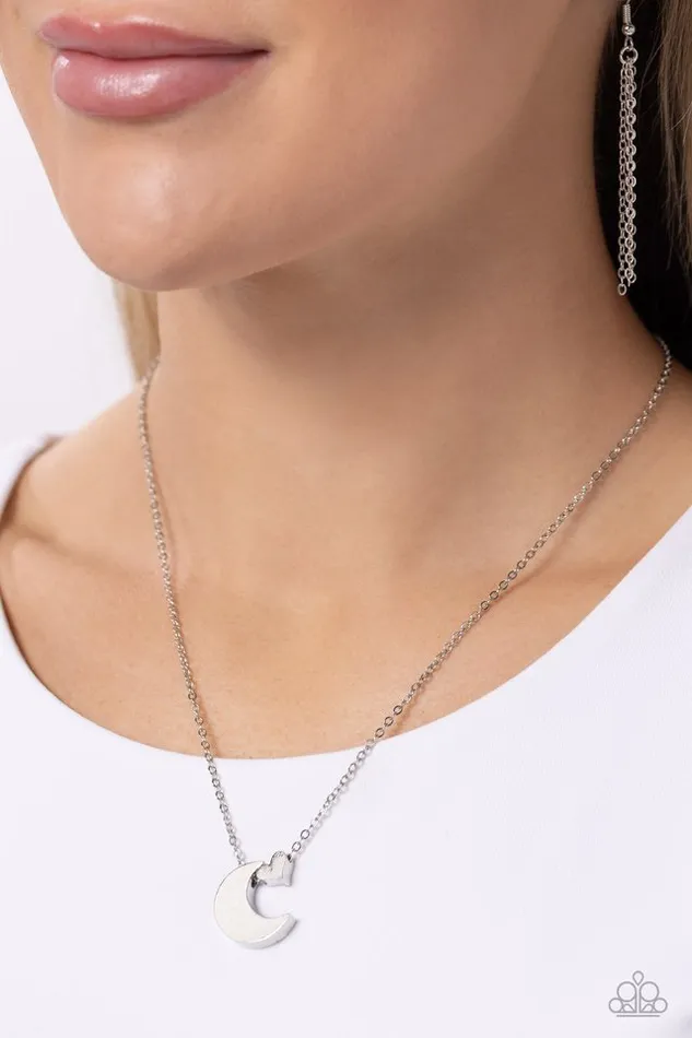 Necklaces Paparazzi Jewelry Paparazzi Necklace LowKey Lunar Silver
