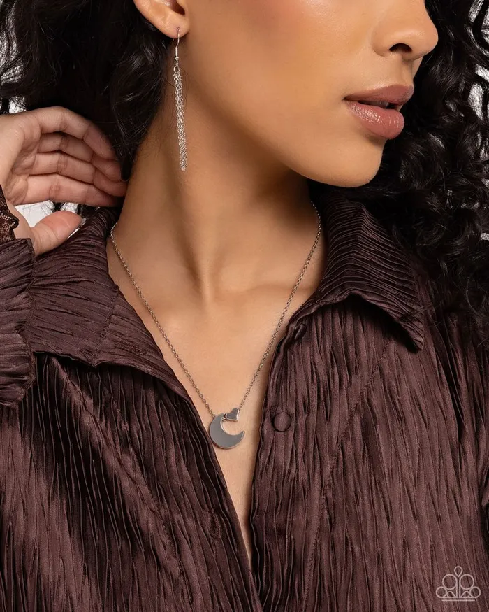 Necklaces Paparazzi Jewelry Paparazzi Necklace LowKey Lunar Silver Necklaces Paparazzi Jewelry Paparazzi Necklace LowKey Lunar Silver