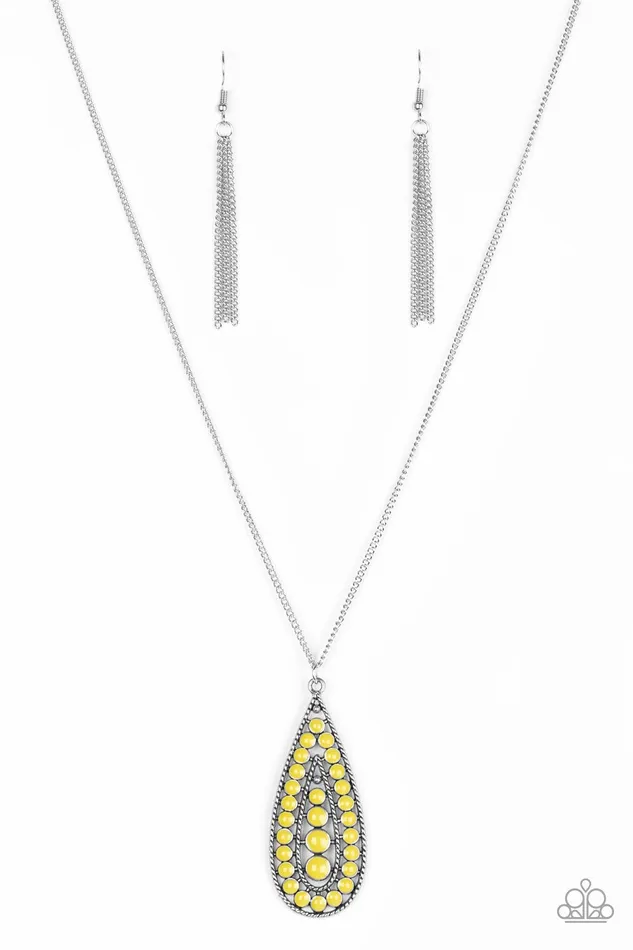 Necklaces Paparazzi Jewelry Paparazzi Necklace Tiki Tease Yellow
