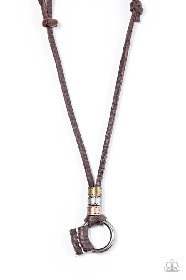 Necklaces Paparazzi Jewelry Paparazzi Necklace Tour de FORCE Brown