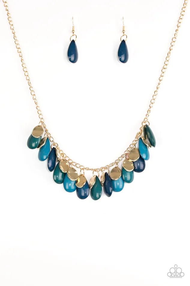 Necklaces Paparazzi Jewelry Paparazzi Necklace Tropical Storm Blue