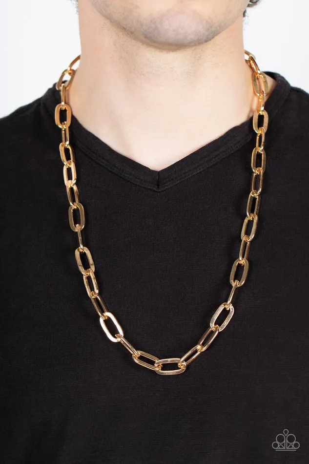Necklaces Paparazzi Jewelry Paparazzi Necklace Urban Quarterback Gold
