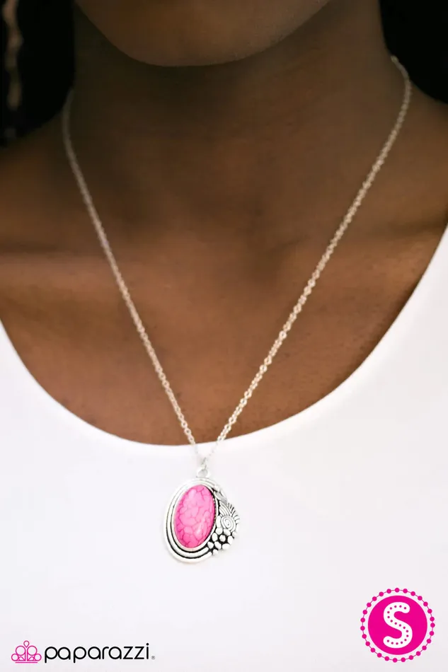Necklaces Paparazzi Jewelry Paparazzi Necklace Western Wildflower Pink