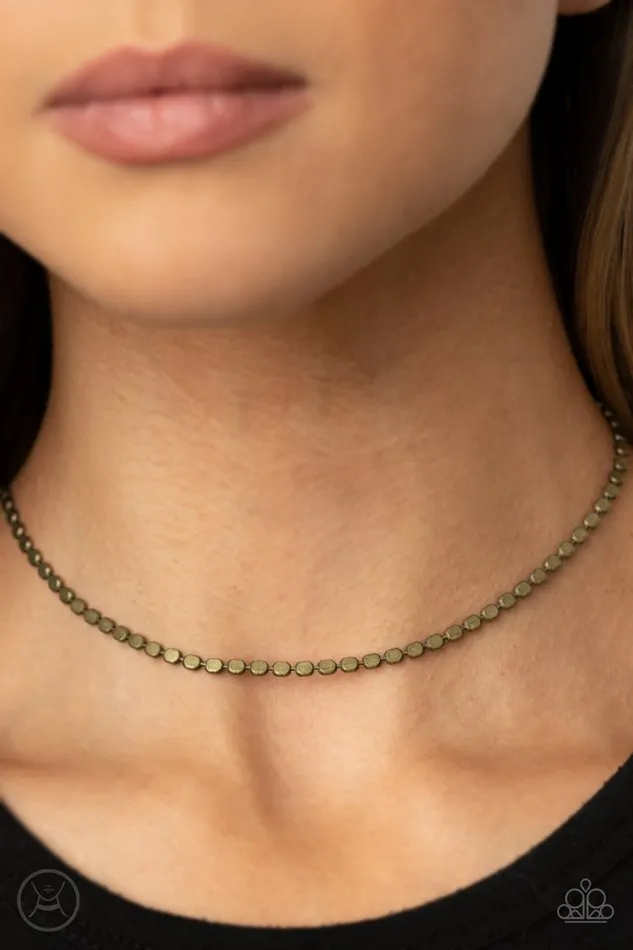 Necklaces Paparazzi Jewelry Paparazzi Necklace When in CHROME Brass