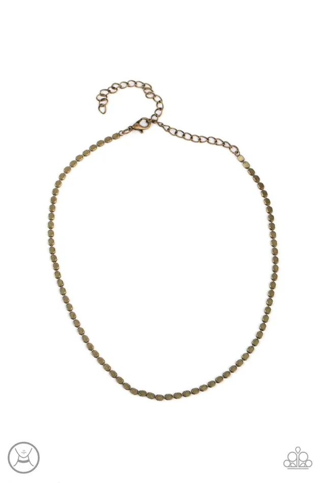 Necklaces Paparazzi Jewelry Paparazzi Necklace When in CHROME Brass