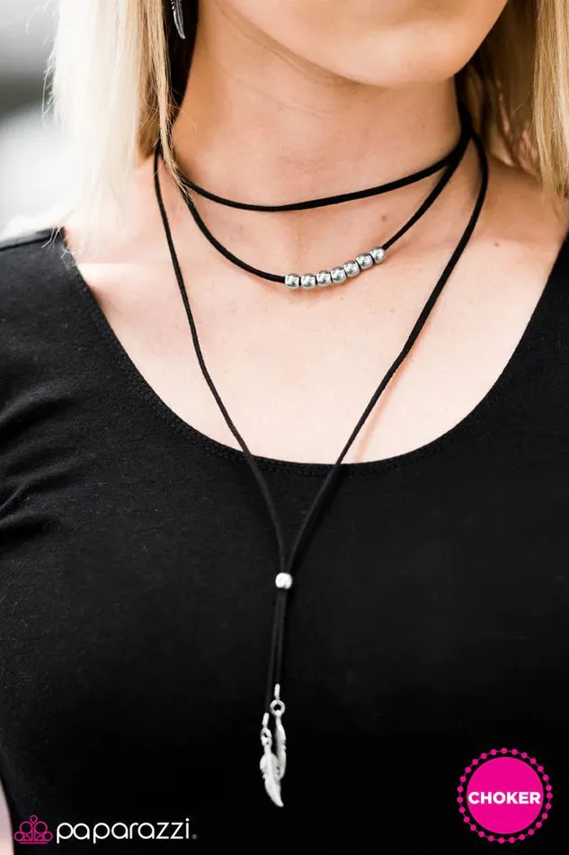 Necklaces Paparazzi Jewelry Paparazzi Necklace Wind Walkin Black