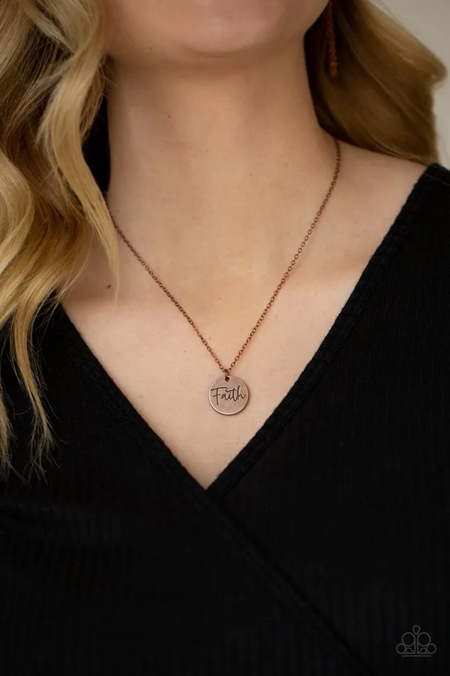 Necklaces Paparazzi Necklace Choose Faith Copper Paparazzi Jewelry