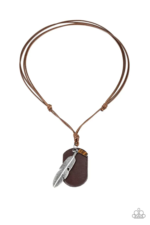 Necklaces Paparazzi Necklace Flying Solo Brown Paparazzi Jewelry