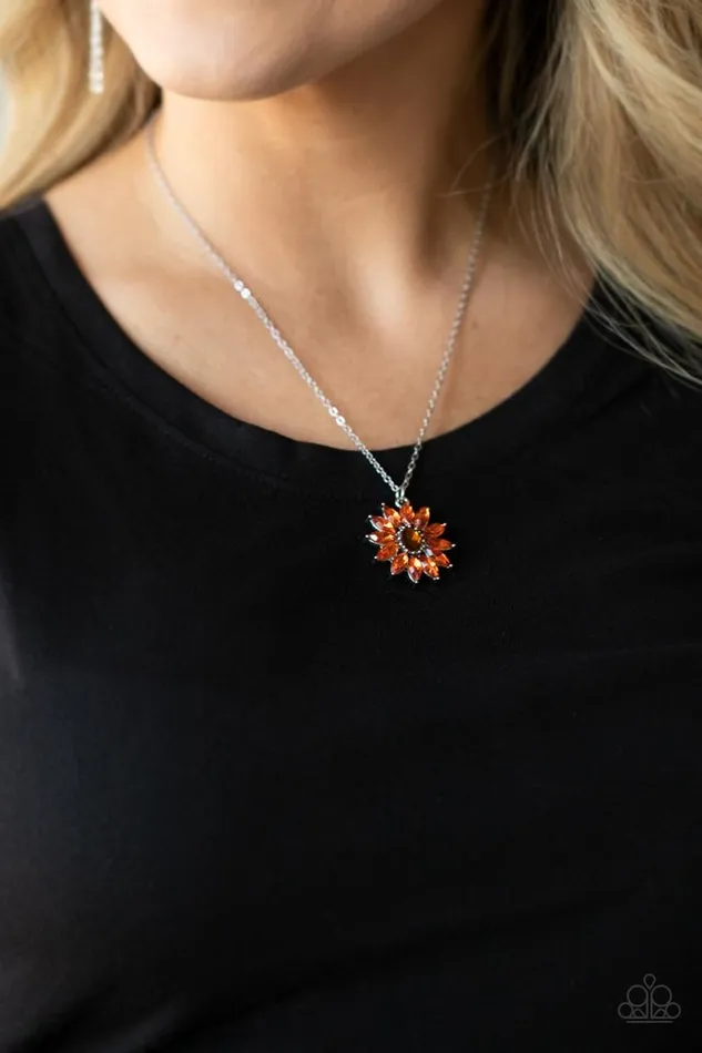 Necklaces Paparazzi Necklace Formal Florals Orange Paparazzi Jewelry