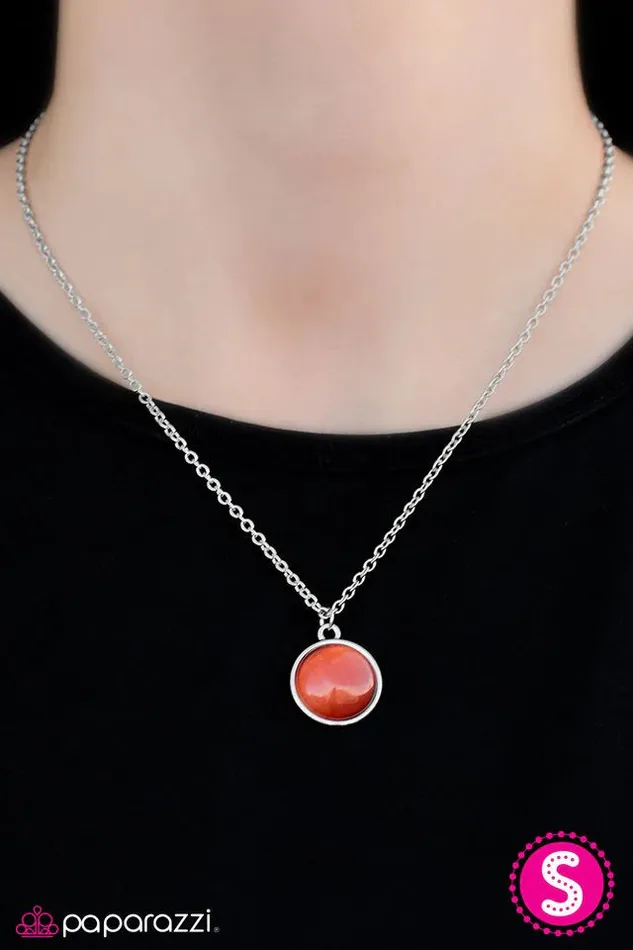 Necklaces Paparazzi Necklace Give Me The Moon Orange Paparazzi Jewelry