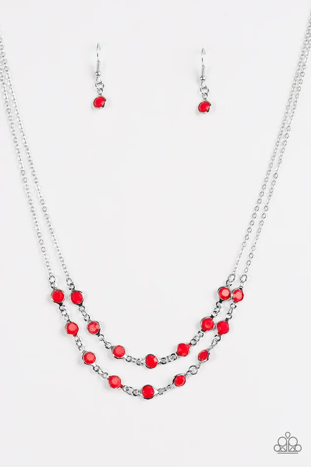 Necklaces Paparazzi Necklace Summer Girl Red Paparazzi Jewelry