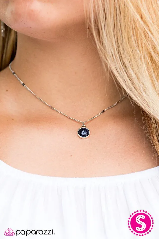 Necklaces Paparazzi Necklace Versed In Glitter Blue Paparazzi Jewelry