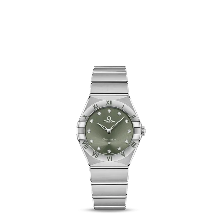 Omega Bracelets Omega Constellation Quartz 28mm Stainless Steel Green Matcha Diamond Dial Omega Bracelets Omega Constellation Quartz 28mm Stainless Steel Green Matcha Diamond Dial
