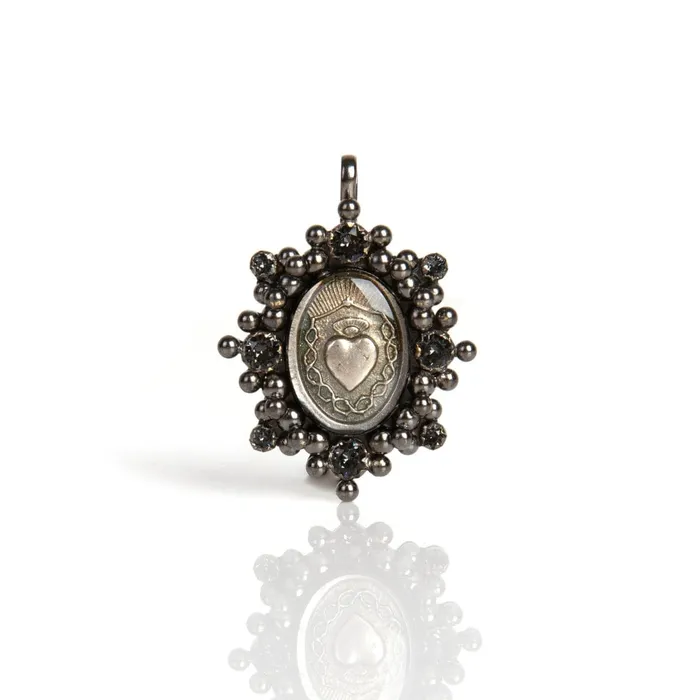 Oval Cloister Sacred Heart Medallion Virgins Saints Angels Necklaces