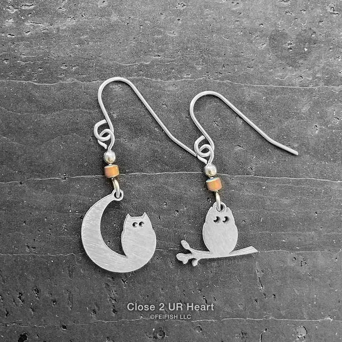 Owl Earrings CLOSE 2 UR HEART Earrings