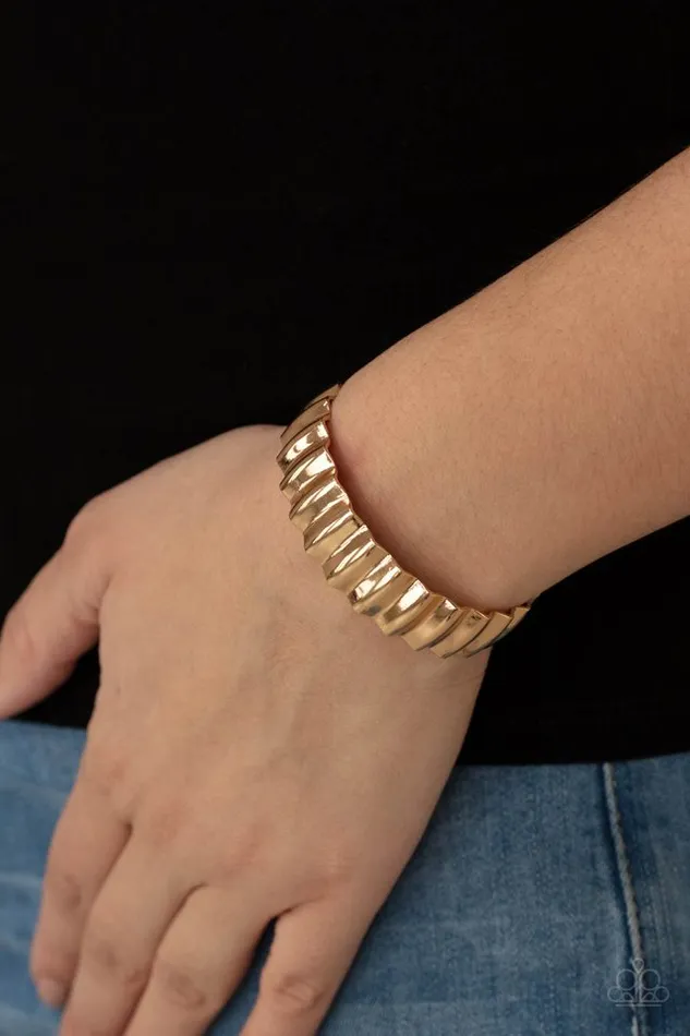 Paparazzi Bracelet Across The HEIRWaves Gold Paparazzi Jewelry Bracelets