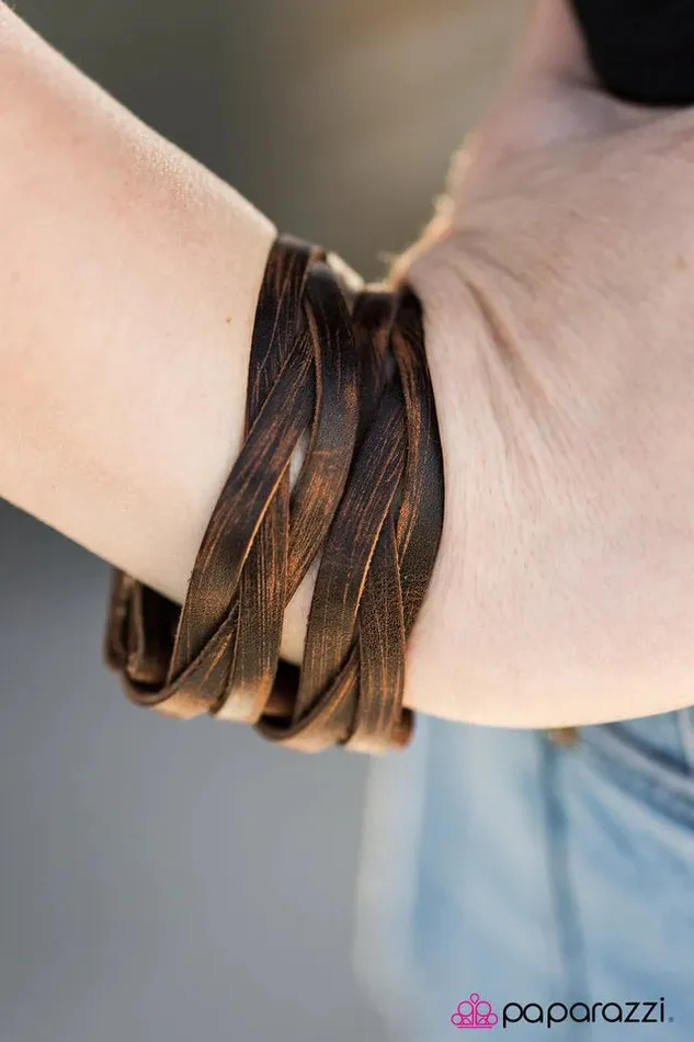 Paparazzi Bracelet Always The Villain Brown Paparazzi Jewelry Bracelets