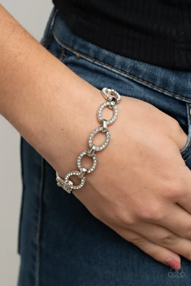 Paparazzi Bracelet Date Night Debonair White Paparazzi Jewelry Bracelets