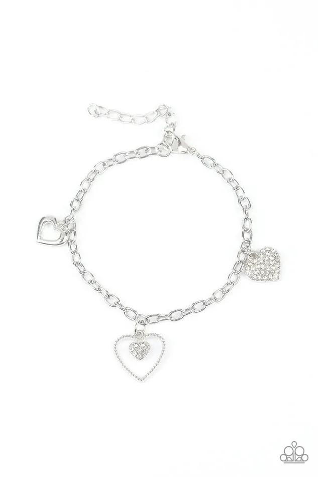 Paparazzi Bracelet Hearts and Harps White Paparazzi Jewelry Bracelets Paparazzi Bracelet Hearts and Harps White Paparazzi Jewelry Bracelets