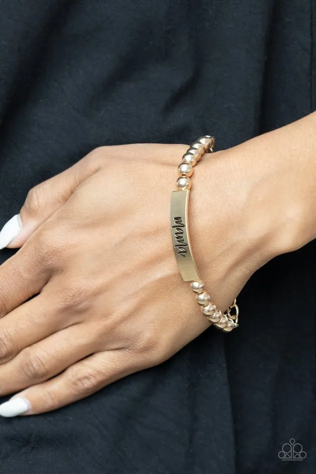 Paparazzi Bracelet Mom Squad Gold Paparazzi Jewelry Bracelets
