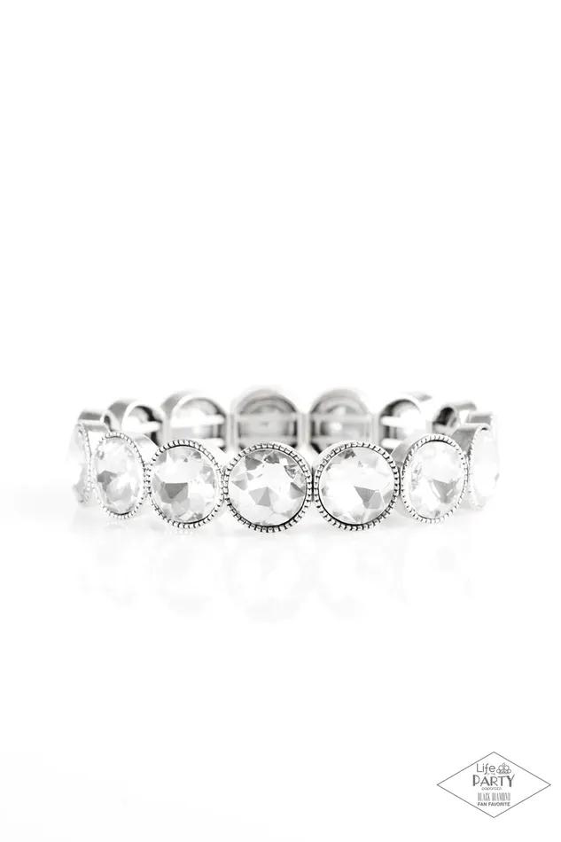 Paparazzi Bracelet Number One Knockout White Paparazzi Jewelry Bracelets