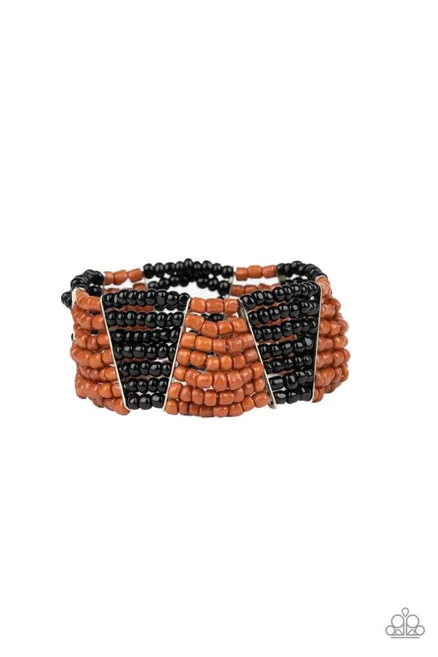 Paparazzi Bracelet Outback Outing Black Paparazzi Jewelry Bracelets
