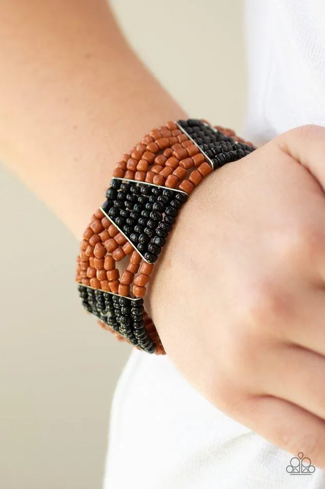 Paparazzi Bracelet Outback Outing Black Paparazzi Jewelry Bracelets
