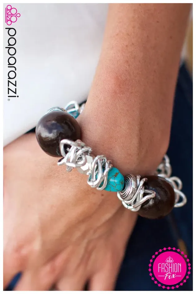 Paparazzi Bracelet Rain Dance Rhapsody Blue Paparazzi Jewelry Bracelets