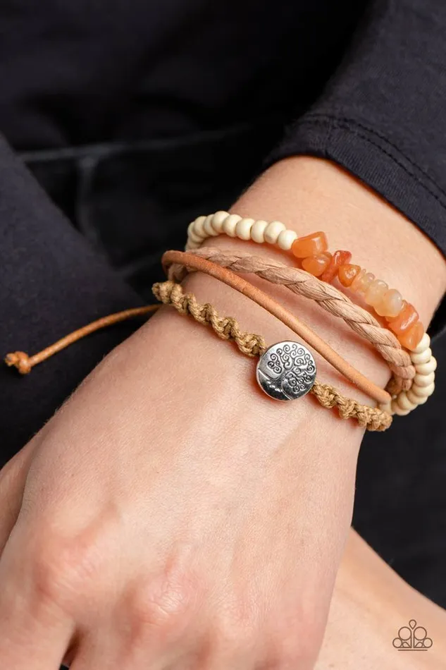 Paparazzi Bracelet Treetop Trail Guide Orange Paparazzi Jewelry Bracelets