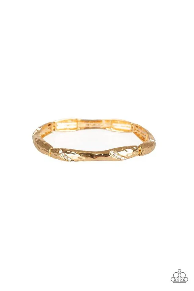 Paparazzi Bracelet Watch Out For Ice Gold Paparazzi Jewelry Bracelets