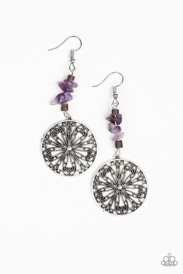 Paparazzi Earring Adobe Dweller Purple Paparazzi Jewelry Earrings