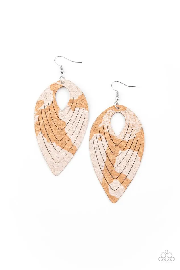 Paparazzi Earring Cork Cabana White Paparazzi Jewelry Earrings Paparazzi Earring Cork Cabana White Paparazzi Jewelry Earrings