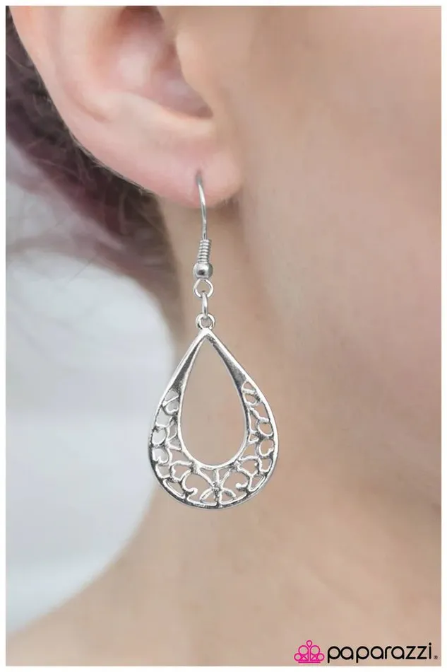 Paparazzi Earring Fine Art Silver Paparazzi Jewelry Earrings
