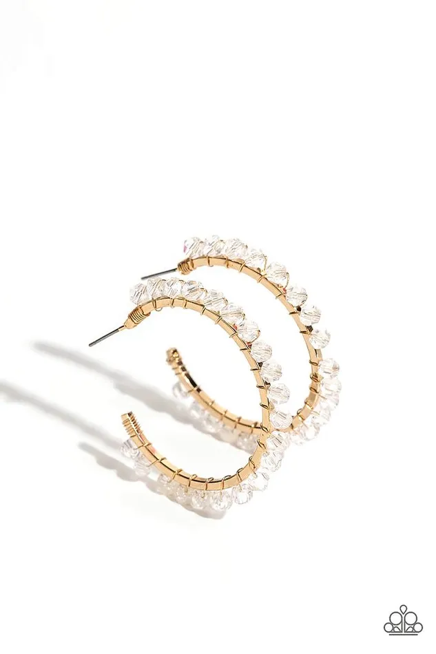 Paparazzi Earring Halo Hustle Gold Paparazzi Jewelry Earrings Paparazzi Earring Halo Hustle Gold Paparazzi Jewelry Earrings