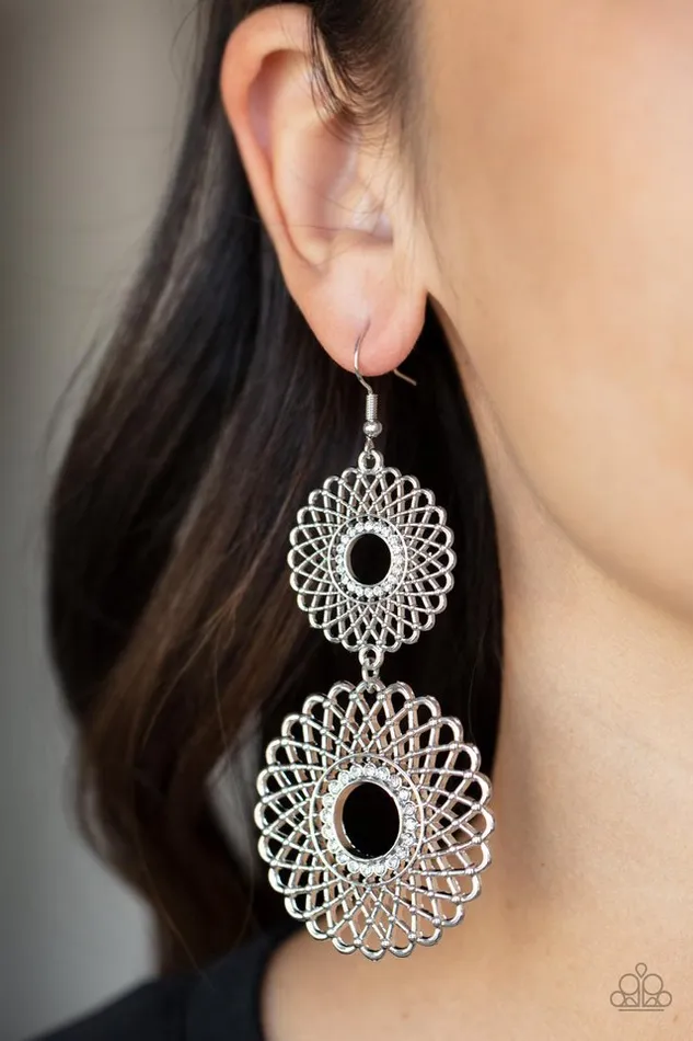 Paparazzi Earring Regal Roulette White Paparazzi Jewelry Earrings