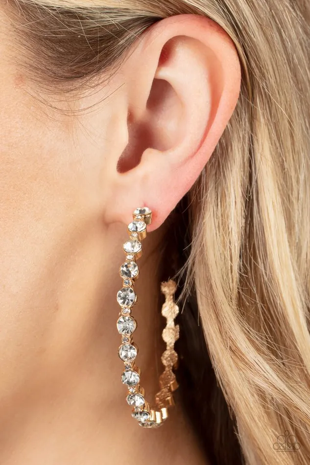 Paparazzi Earring Royal Reveler Gold Paparazzi Jewelry Earrings