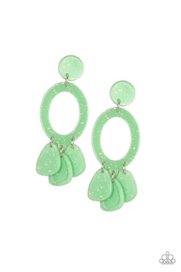 Paparazzi Earring Sparkling Shores Green Paparazzi Jewelry Earrings Paparazzi Earring Sparkling Shores Green Paparazzi Jewelry Earrings