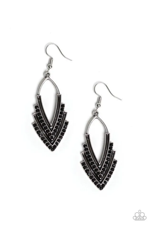 Paparazzi Earring Tour de Force Black Paparazzi Jewelry Earrings Paparazzi Earring Tour de Force Black Paparazzi Jewelry Earrings
