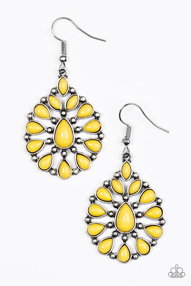 Paparazzi Earring Wild Is My Favorite Color Yellow Paparazzi Jewelry Earrings