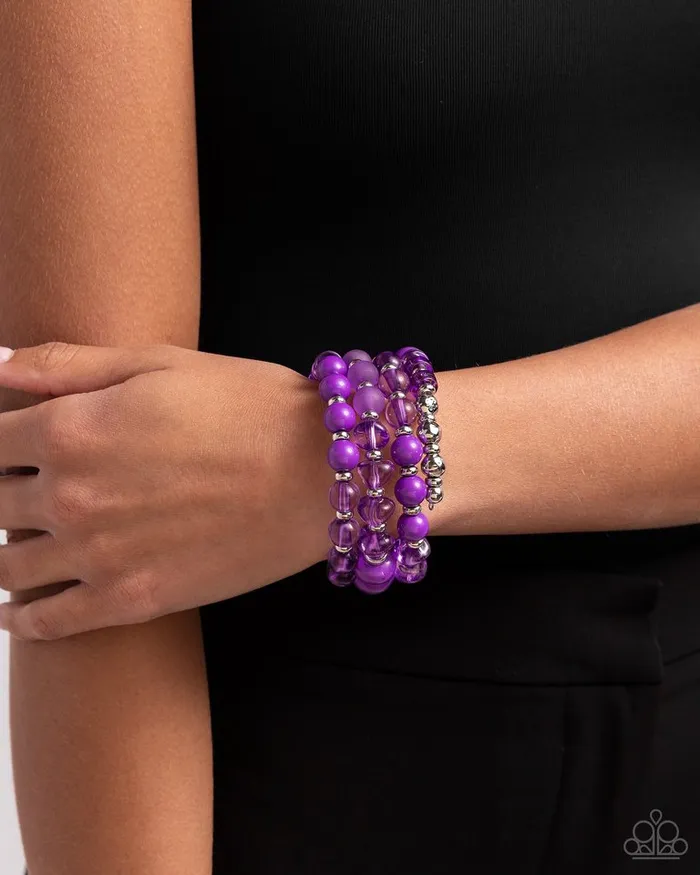 Paparazzi Jewelry Bracelets Paparazzi Bracelet Colorful Charade Purple