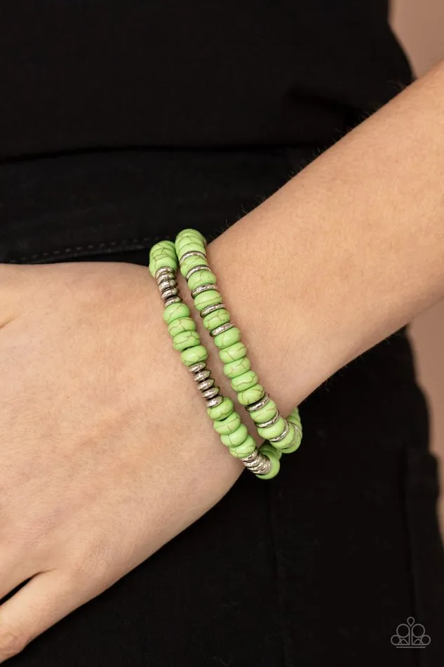 Paparazzi Jewelry Bracelets Paparazzi Bracelet Desert Rainbow Green