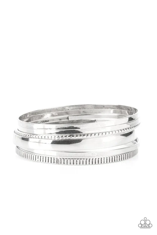 Paparazzi Jewelry Bracelets Paparazzi Bracelet Gliding Gleam Silver Paparazzi Jewelry Bracelets Paparazzi Bracelet Gliding Gleam Silver