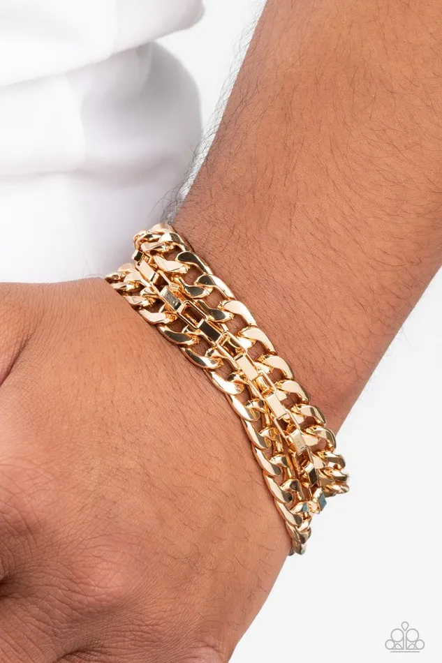 Paparazzi Jewelry Bracelets Paparazzi Bracelet Heavy Duty Gold