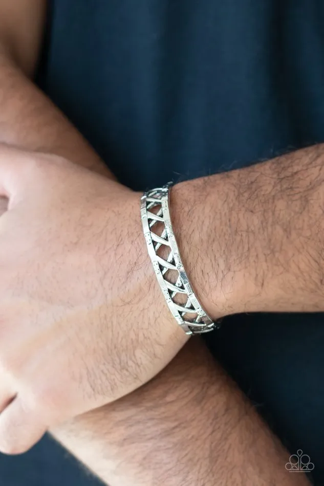 Paparazzi Jewelry Bracelets Paparazzi Bracelet In Over Your METALHEAD Silver