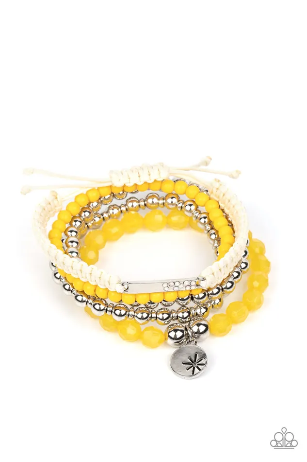 Paparazzi Jewelry Bracelets Paparazzi Bracelet Offshore Outing Yellow